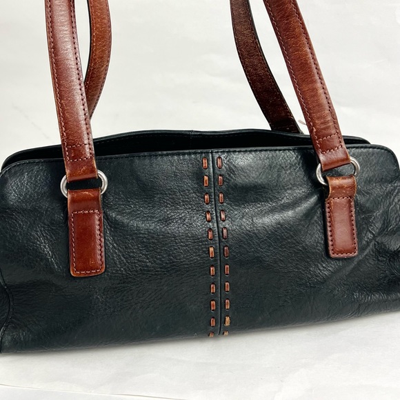Fossil Handbags - Vintage Fossil Pebbled Leather Shoulder Handbag